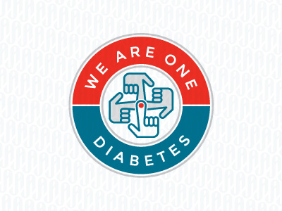 We Are One blood diabetes fingers hands logo together