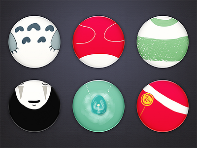 Miyazaki Pins icon illustration