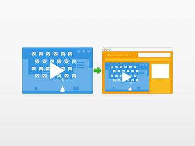 Miniclip Games on You Site blue explanation flat games graphic orange