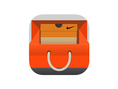 Nike App Store Icon app store bag box flat design icon icon design icons ios7 iphone nike shoes shopping