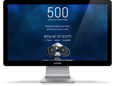 500 error page 500 beem me up scotty design error gamification planet responsive robot space stars ui web