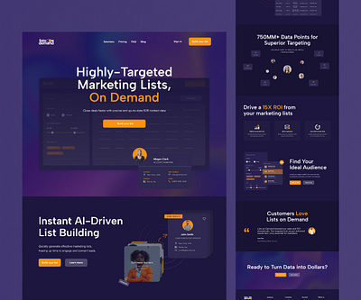 Dark Lead Generation UI website design agency website dark theme minimal template ui website design