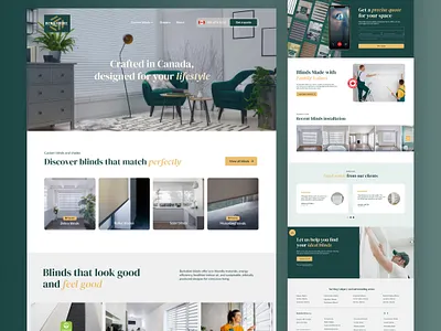 Modern & Elegant Website UI Interior Company ecommerce elegant home decor landing page minimal modern website design