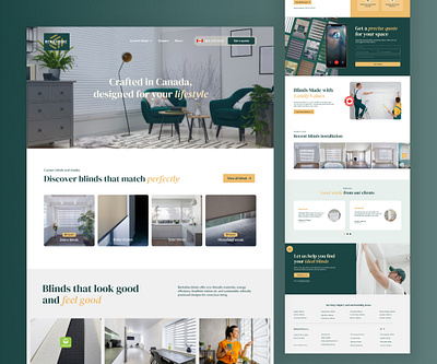 Modern & Elegant Website UI Interior Company ecommerce elegant home decor landing page minimal modern website design