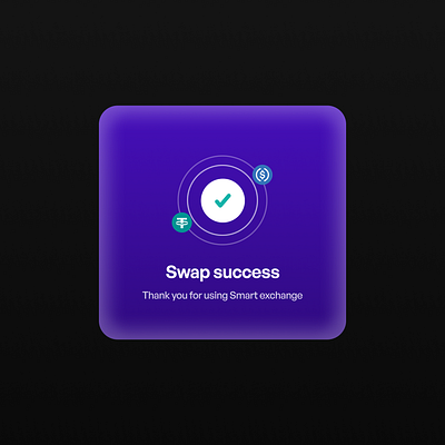 Swap success design illustration mobile app mobile design product design ui ux uxui