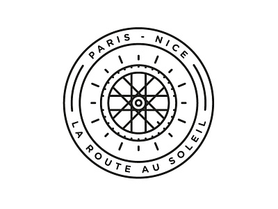 Paris - Nice bicycle cycling line logo race wheel