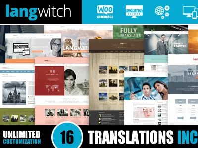 Langwitch: Multi Purpose WP Theme in 16 Languages blog customizable elements drag and drop multilingual multipurpose page builder presentation responsive theme translated universal wordpress