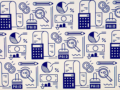 Pattern ! $ % € accounting annual report bills calculator charts covers illustration money paid pattern strokes