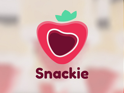 Snackie branding colorful healthy logo snack snackie snacks strawberry