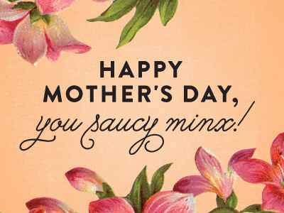 Saucy Minx - The Detroit Card Co. black detroit card co flowers funny greeting card pink