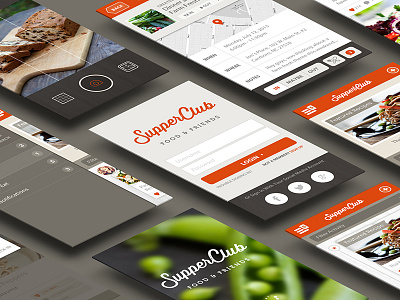 Supperclub App app food and friends ios mobile app recipes supper club supperclub ui ux