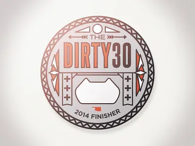 Dirty 30 Medal adventure race award bottle opener dirty 30 medal oklahoma