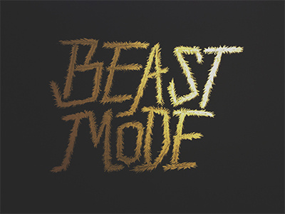 Beast Mode beast beast mode black custom gold hair monster robot type typography