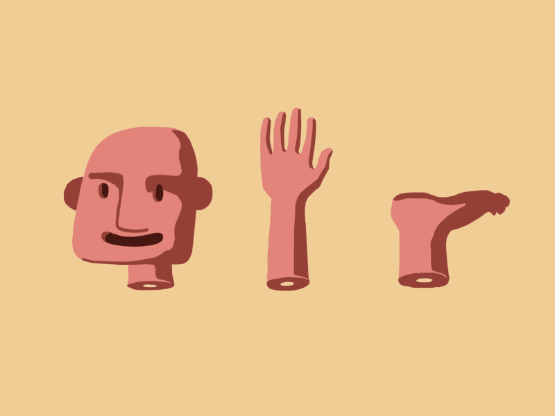 Spinning Limbs 2d animation cel flat illustration loop wip