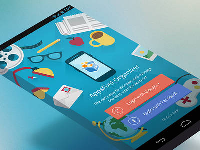 AppsFuel Organizer - Login desk facebook google login mobile oauth page