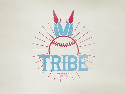 Tribe Baseball- Indianapolis baseball feather indian indiana indianapolis sunburst tribe