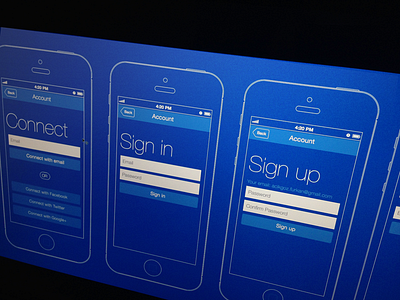 Connect Page connect design experience interface ios iphone login ui user ux wireframe