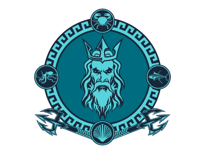 Poseidon Dribbble mythology ocean old poseidon powerful sea stick stock storm strong titan trident