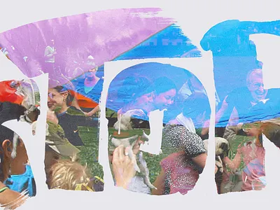 Stories Type collage paint brush type typography