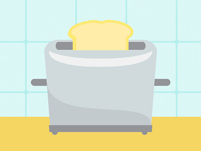 Toaster breakfast carb flat kitchen tile toast toaster yum