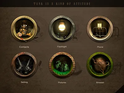 Punk is a kind of attitude! browser contact flashlight icons phone pictures setting ui