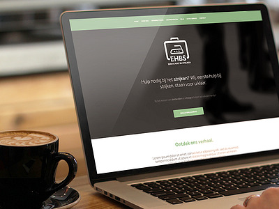 Company website EHBS brand flat one page webdesign