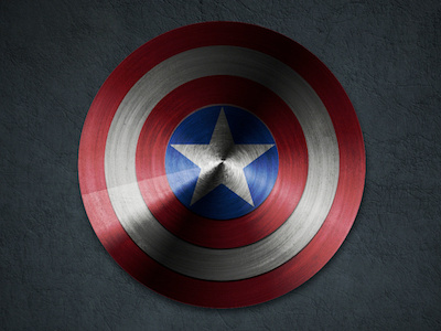 Captain America Shield illustration pixelmator