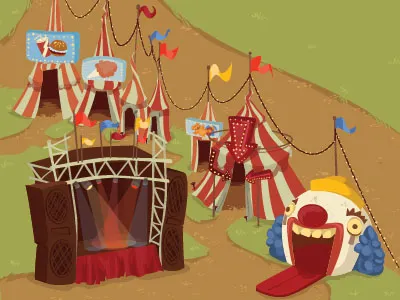 Circus Bottom Dribb circus mini vector