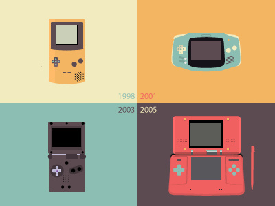 Nintendo Stuff colors gameboy illustrator nintendo play video game