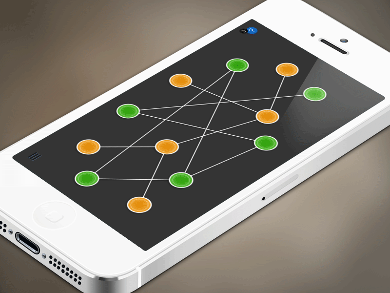 Tangle game concept design flat game gif icon interface ios iphone mobile tangle ui