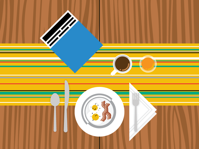 Where Do You Read: Brunch breakfast brunch flat illustration johns hopkins kitchen magazine table