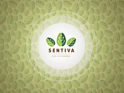 Sentiva garden icons infographics logo pattern