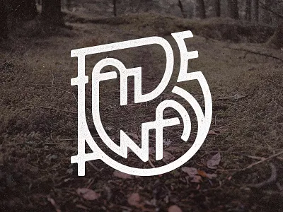 Fade Away forest lettering type typography vintage wood