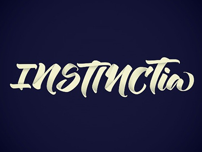 Instinctia extrusion font instinct light logo shadows type