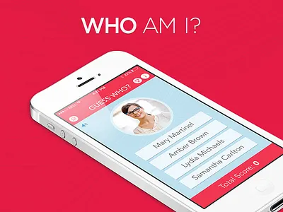 "Who Am I?" Employee Identification Game apps design interface ios mobile ui ux