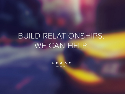 Argot splash page blurry splash web