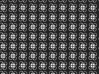 Pattern abstract and black cat grayscale logo pattern white