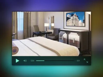 Video Player clean flat player scrub transparent video
