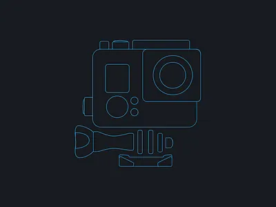 GoPro Line Icon camera gopro icon iconography illustration line line icon redesign vector