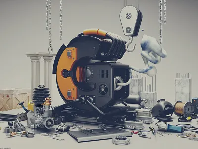 Typography Manufacuring 3d construction generators graphic design machines typography