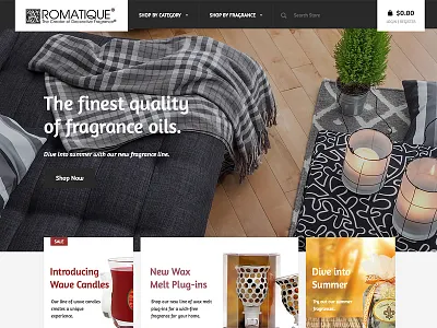 candle website banner candles e commerce huge idea promo store website