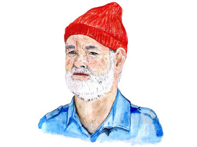 Zissou steve zissou the life aquatic watercolour wes anderson