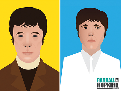 Randall And Hopkirk flat graphics illustrator kenneth cope mike pratt retro tv vector