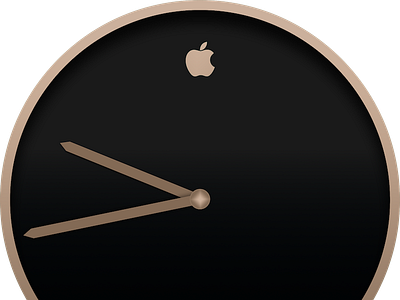 Apple + Movado Champagne Watch WIP chronograph gold hands minimalist old retro typography watch