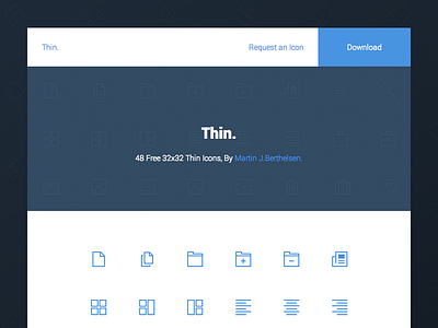 Thin v2 32x32 free glyphs icon set thin update website