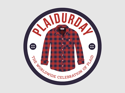 Plaidurday Mark button flannel logo plaidurday