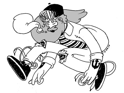 never touches the floor character design illustration