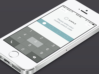 "Simple" iOS 7 UI - Passcode banking finance flat ios7 login passcode password simple simple bank