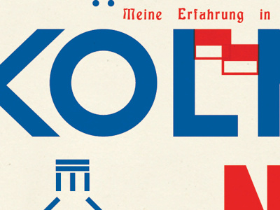 KOELN 2012 blue koln poster red