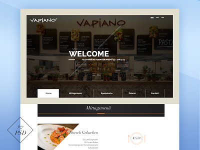 Restaurant mockup PSD caffe caffè clean coffee freebie mockup psd restaurant template web webdesign